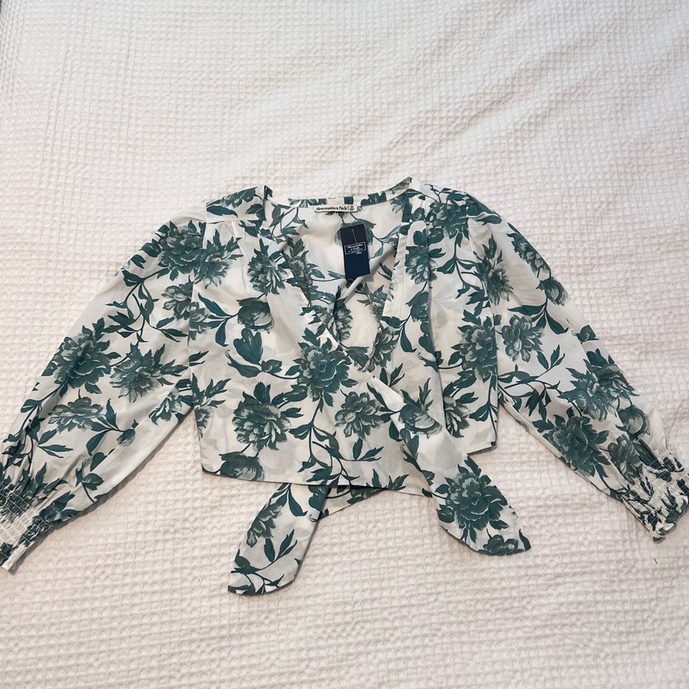 Abercrombie & Fitch Teal Floral Top